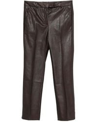 Incotex - Slim Fit Stretch Faux Leather Pants - Lyst