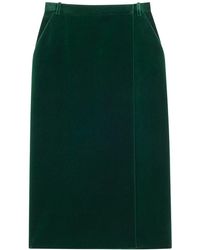 Saint Laurent - Velvet Skirt - Lyst
