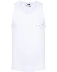 MSGM - Ribbed Tank Top Clothing - Lyst