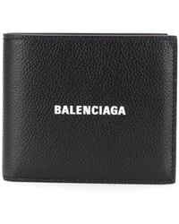 Balenciaga - Leather Logo Bifold Wallet - Lyst