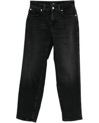 7 For All Mankind - Calie Straight Leg Ankle Length Jeans Clothing - Lyst