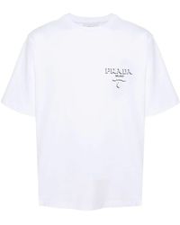 Prada - Jersey T-Shirt With Logo - Lyst