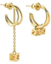 Fendi - Orecchini Doppio Cerchio Con Charm - Lyst