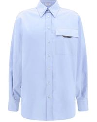 Brunello Cucinelli - Shiny Detail Cotton Shirt With Pocket Clothing - Lyst