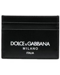 Dolce & Gabbana - Portacarte In Pelle Con Stampa Logo - Lyst
