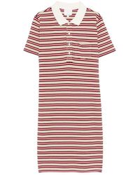A.P.C. - Raye Cotton Striped Polo Dress - Lyst