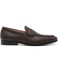 Tod's - Grained Leather Penny Loafers Shoes - Lyst