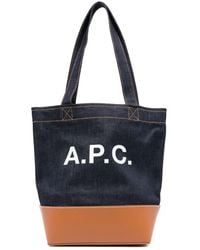 A.P.C. - Denim Cowhide Handbag - Lyst