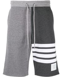 Thom Browne - 4 Bar Stripe Tonal Track Shorts - Lyst