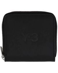 Y-3 - Zip-Around Leather Wallet Accessories - Lyst