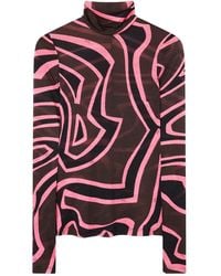PUCCI - High-Neck Jersey Top - Lyst