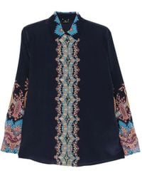 Etro - Silk Shirt With Floral Print - Lyst