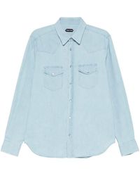 Tom Ford - Denim Chambray Western Shirt - Lyst
