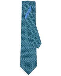 Ferragamo - Silk Tie Gancini Circle Print - Lyst