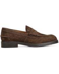 Tod's - Suede Penny Loafers - Lyst