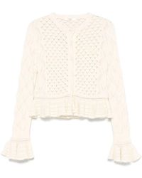 Chloé - Ruffled Cardigan - Lyst