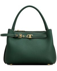 Tod's - Mini Leather Hand Bag With T Timeless Accessory And Removable St - Lyst