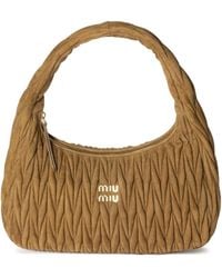 Miu Miu - Miumiu Wander Extra-Large Matelassã Suede Bag - Lyst