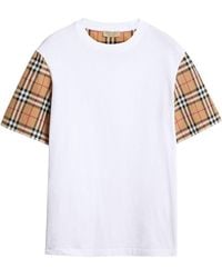 Burberry White Check T-shirt
