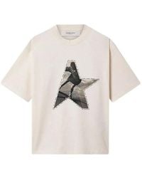 Golden Goose - Star-Print Cotton Boxy T-Shirt - Lyst