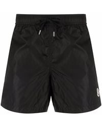 Moncler - Logo Patch Swim Shorts - Lyst