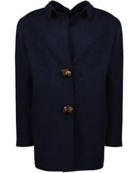 Prada - Shetland Wool Jacket With Jewel Buttons - Lyst