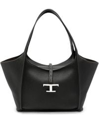 Tod's - T Timeless Small Leather Shopping Bag - Lyst