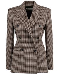 Max Mara - Eccelso Wool Blend Double Breasted Blazer - Lyst