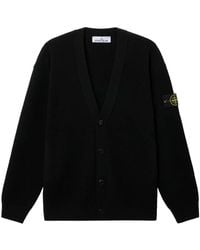 Stone Island - Knit Cardigan With V-Neck And Pockets - Lyst