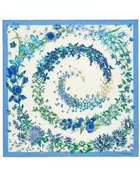 Ferragamo - Fo Primavera Spring-Print Silk Scarf - Lyst