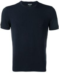 Giorgio Armani - Stretch Viscose Jersey Crew Neck T-Shirt - Lyst