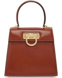 Ferragamo - Iconic Top Handle Small Bag - Lyst