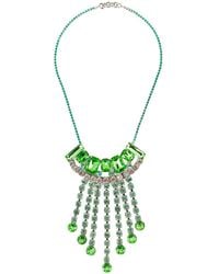 Dries Van Noten - Statement Brass Necklace With Strass Charms - Lyst