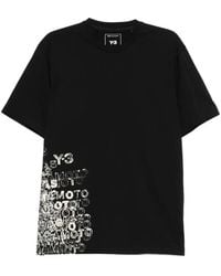 Y-3 - Printed Cotton T-Shirt - Lyst