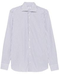 Borriello - Striped Cotton Shirt - Lyst