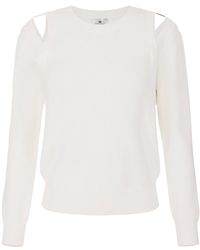 Elisabetta Franchi - Knit Sweatshirt With Cut-Out - Lyst