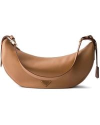 Prada - Large Leather Shoulder Bag - Lyst