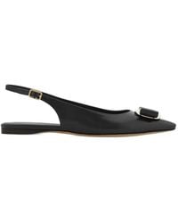 Ferragamo - Zelmy Leather Flat Slingback - Lyst