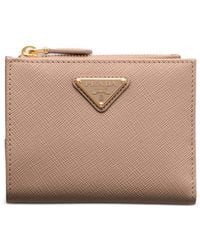 Prada - Small Powder Saffiano Wallet - Lyst