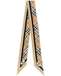 Burberry - Check Wool Foulard - Lyst