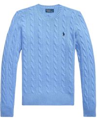 Polo Ralph Lauren - Cable Wool And Cashmere Crewneck Jumper - Lyst