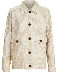 Brunello Cucinelli - Dazzling Seabed Embroidery Outerwear Jacket - Lyst