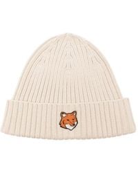 Maison Kitsuné - Fox Head Cotton Beanie - Lyst
