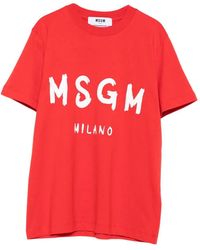 MSGM - Logo T-Shirt - Lyst