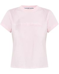 Alexander Wang - Cotton T-Shirt With Logo Print - Lyst