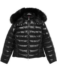 Moncler - Jacket With Hood And Faux Fur Trim - Lyst
