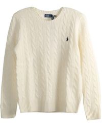 Polo Ralph Lauren - Plaited Wool And Cashmere Crew-Neck - Lyst