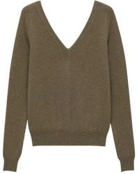 Saint Laurent - V-Neck Sweater - Lyst