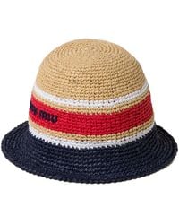 Miu Miu - Woven Bucket Hat - Lyst