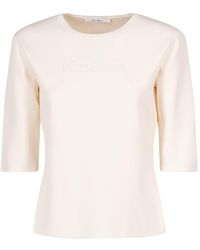 Max Mara - Knitted Jersey Short-Sleeved Top - Lyst